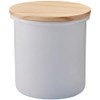 Enameled Pure Enamel Canister, White, Size: Approx. 4.2 inches (10.8