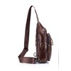 HARPIMER Chest Bag Leather Sling Backpack Shoulder Bag Men's Chest