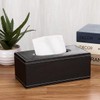 AIMALL Elegant PU Leather Tissue Box - High-End Decorative Rectangular