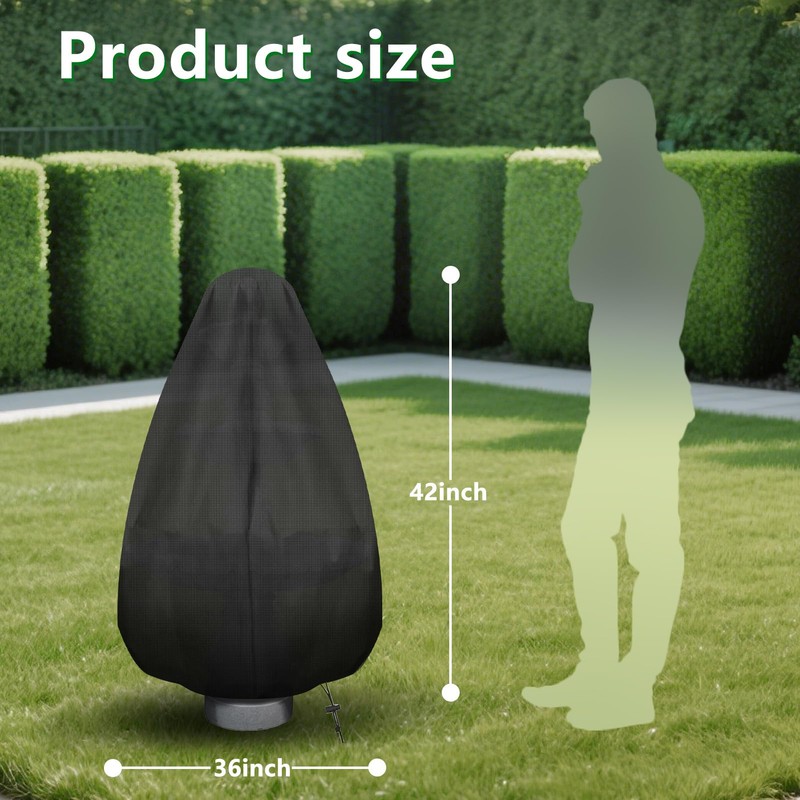 36"x42" Outdoor Water Fountain Covers for Winter Protection Waterproof Garden