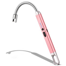 MEIRUBY Lighter Electric Candle Lighter Christmas Stocking Stuffers Gifts for Women Men Rechargeable USB Lighter Arc Lighters for Candle Camping BBQ Christmas Birthday Gifts for Men Women (Rose Gold)