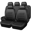 CAR PASS Universal Reflect Piping Leather Car Seat Cover, Fit