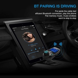 Yctze T11 Bluetooth-Freisprecheinrichtung, MP3-Player, FM-Transmitter, USB-Ladegerät Auto Ladegerät Zigarettenanzünder Auto Bluetooth FM Sender