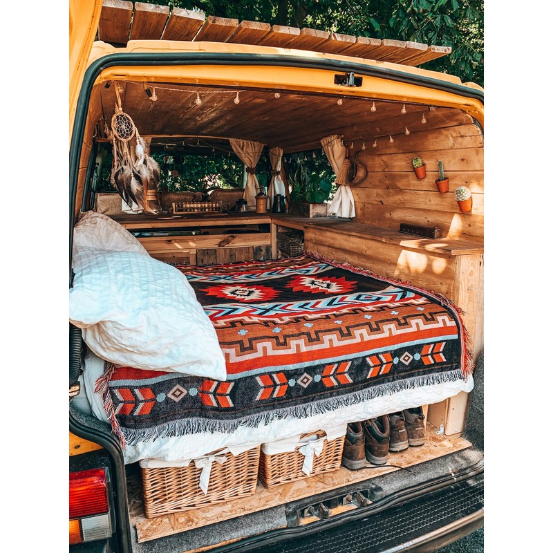 Peel Forest エルパソブランケット マルチカバーメキシカンラグ ネイティブ柄 オルテガ柄 キャンプラグ サドルブランケット 車中泊マット アウトドア