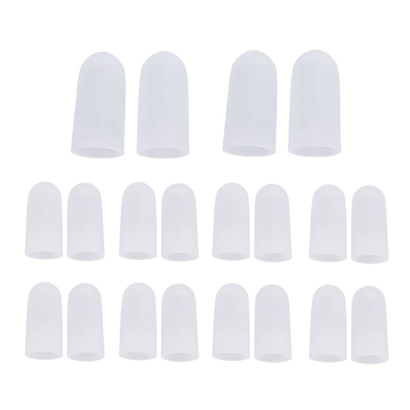 10 Pairs Toes Protector Soft Silicone Prevent Friction Different Size