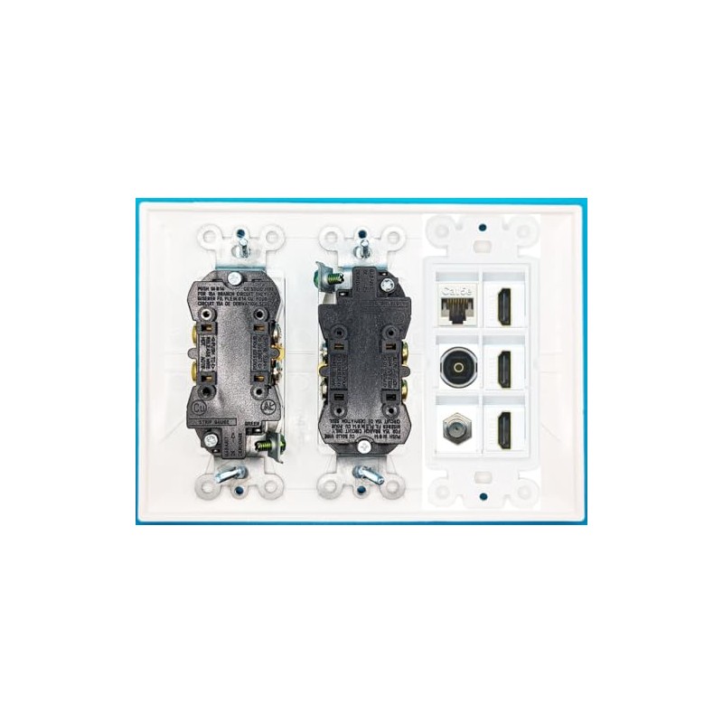 RiteAV - (3 Gang) 2 15A Power Outlet 3 HDMI