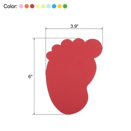 PATIKIL Footprint Cutouts, 108 Pack Paper Feet, Colorful Feet Cutout for Classroom Decoration DIY Craft Project, Assorted Colors