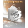 Satin Nickel Dummy Crystal Door Knob, Single Side No-Turning Glass