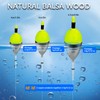 THKFISH Fishing Floats Set - Slip Floats Made of Balsa