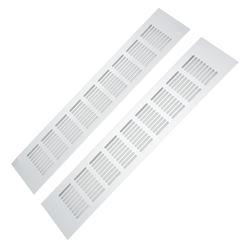 2 Pcs Air Vent Ventilation Grille Aluminium Alloy Rectangular Vent