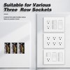 2 Pack Decorator Wall Plate Outlet Covers, Standard Size 3-Gang
