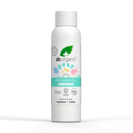 Dr Organic Baby Massage Oil with Calendula, Sensitive Skin, Soothing & Bonding Massage, Dermatologically Tested, Natural, Vegan, Cruelty-Free, Paraben & SLS Free, Certified Organic, 150ml