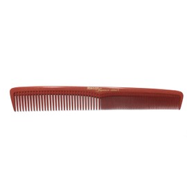 Hercules Sägemann HS C5 Carbon 5 Professional Hair Cutting Comb Red (Anti-Static) Carbon Comb with 2 Teeth Fine + Coarse, 7 Inches, Hair Comb (5r)