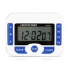 Digital Kitchen Timer, 4-Channel Independent Group Timer Countdown Magnetic LCD