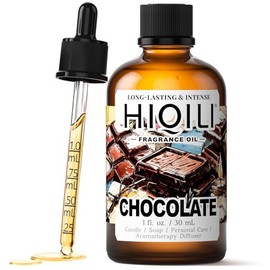 HIQILI Chocolate Fragrance Oil for DIY Candle, Soap & Bath Salts Making, Long Lasting Scents for Home Essential Oil Diffuser - 1 Fl Oz