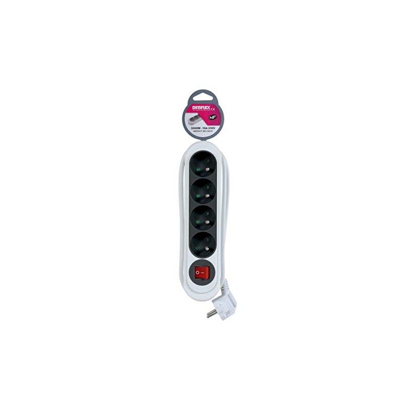 Debflex 716063 Nola 4-Strip 2P + T 16 A inter-Dark