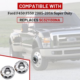 2Pcs 19.5 Inch 10 Lug Front Car Wheel Hub Center Caps Compatible with Ford F450 F550 2005-2016 Super Duty Replaces 5C3Z1130NA