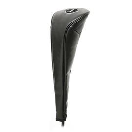 Hireko Synthetic Leather 21 Wood Headcover, Black No Logo Golf Club Covers with Zipper Closure, Individually Numbered