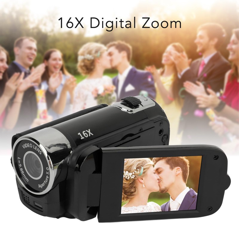 ASHATA D90 Video Camera Camcorder, 1080P 16MP Digital Camera Recorder,