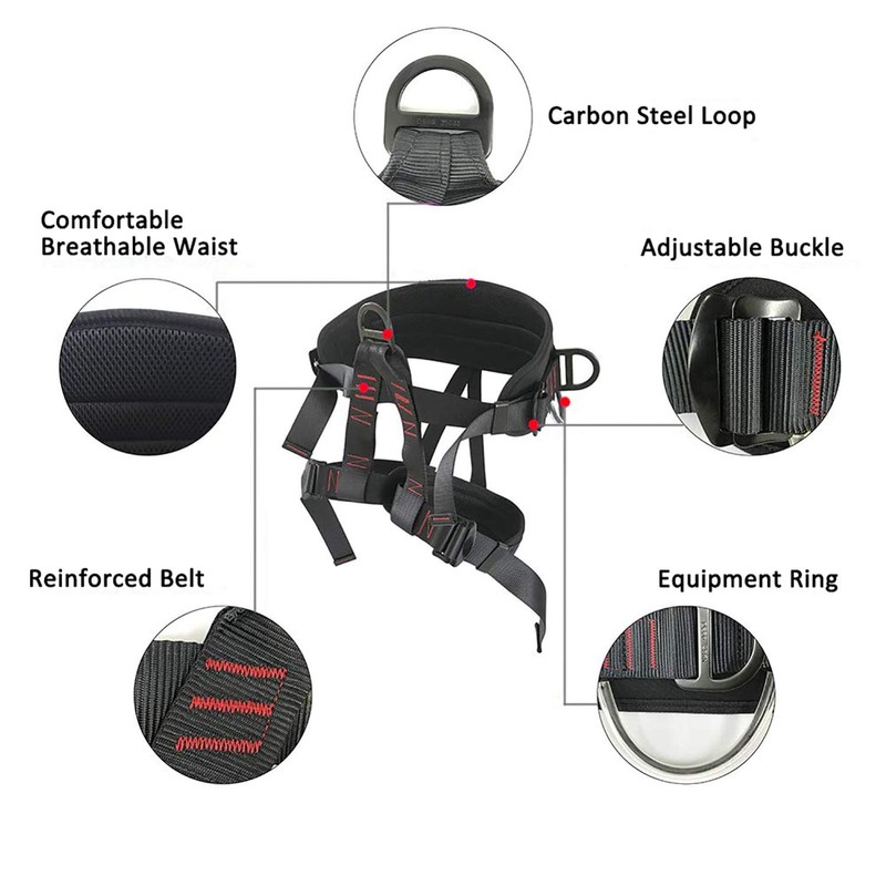 Adjustable Thickness Climbing Harness Half Body Harnesses for Fire Rescuing