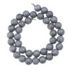 10mm Natural Grey Matte Fancy Druzy Agate Gemstone Round Loose