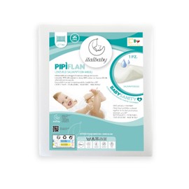 Lenzuolo salvamaterasso con cerata antipipì e anti liquidi misura cm 54x107 in jersey di cotone. Made in italy