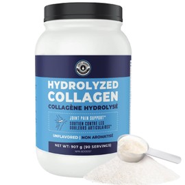 Left Coast Performance 32oz - Hydrolyzed Collagen Peptides [2lbs, 908g] Value Size - Bovine Grass-Fed Collagen Peptide Protein Powder