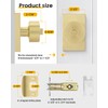 Goldenwarm Gold Door Knobs Interior, Zinc Alloy Brushed Gold Privacy