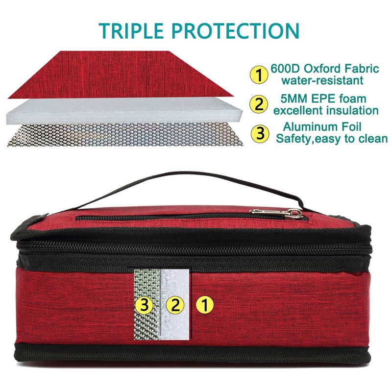 FlowFly Small Insulated Lunch box Portable Soft Bag Mini Cooler