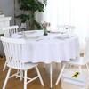 FOLINS&HOME 2 Pack White Round Tablecloth - 60 Inch Waterproof