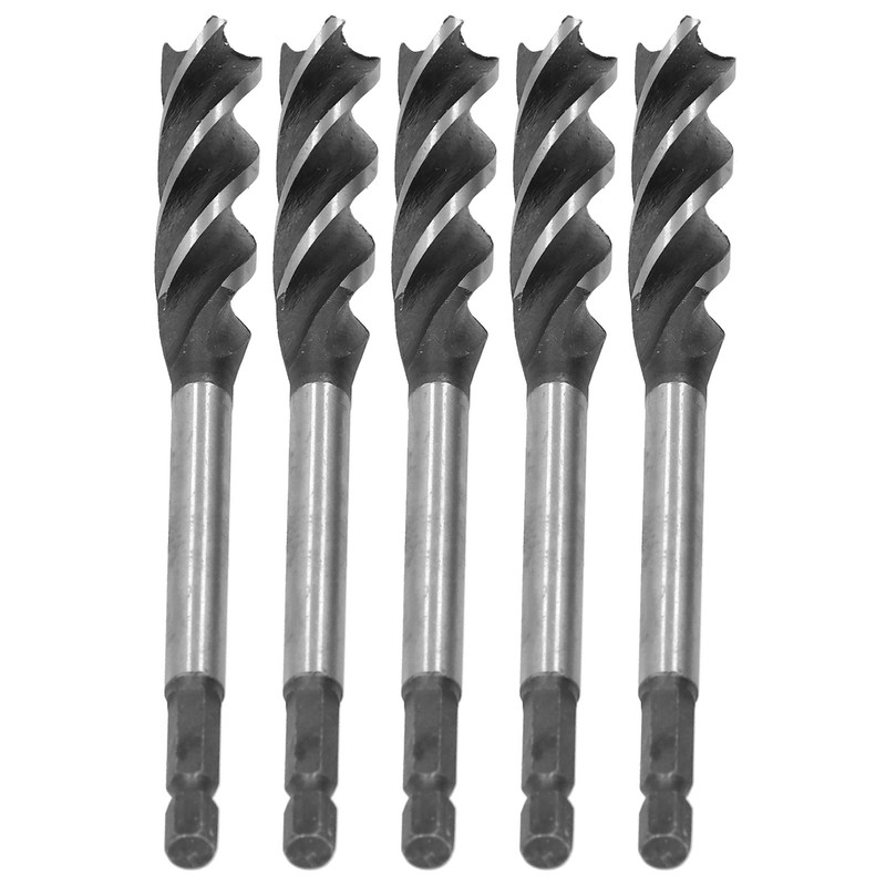 5Pcs Woodworking Drill Bit Metal Hole Saw Auger Bit 4‑Fulte