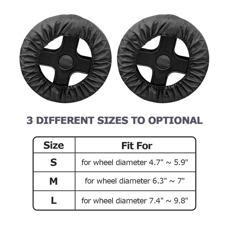 Baby Stroller Wheel Cover - Noise Reducing & Anti-Scratch Cart