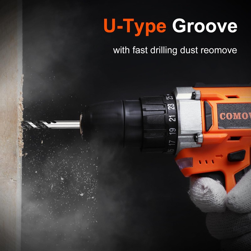 COMOWARE Masonry Drill Bit, 10 Pcs Concrete Drill Bit 1/8”