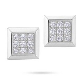 Clepsidra® Aretes para Mujer de Plata de Ley 925 con Circonitas