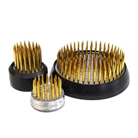Flower Frog Round Holder Pin Frog, Kenzan Round Floral Arranging Tool, Multi-Size (0.9"+1.1"+2.4")