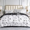 Lekesky Reversible Duvet Cover Queen Size, White Black Tree Branch