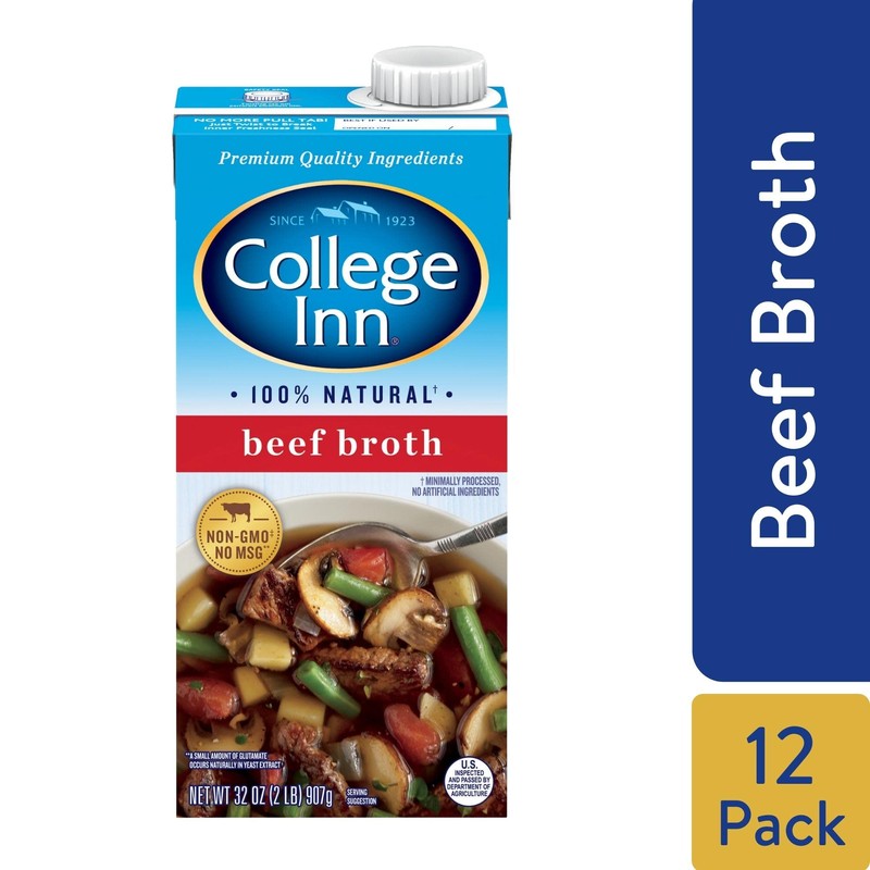 College Inn Beef Broth, Natural, 2 Pound (Pack of 12)