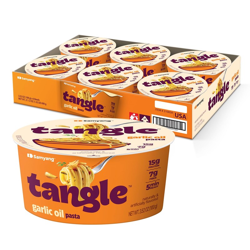 Samyang Tangle Garlic Oil Spaghetti Aromatic Roasted Garlic and Olive