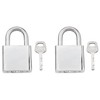 ZZLZX 2PCS Stainless Steel Pass Through Lock with 2 Keys