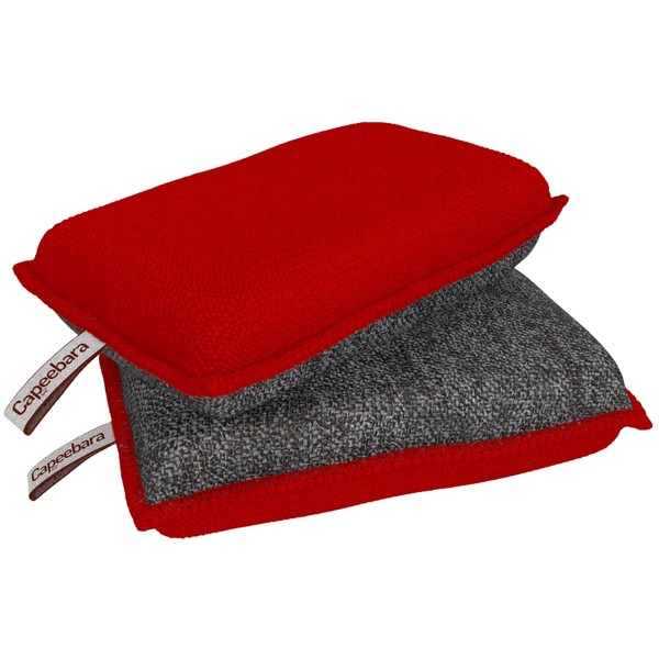 Capebora Schwämme, waschbar, wiederverwendbar, Scheuerschwämme, weich, Rot, 2 Stück