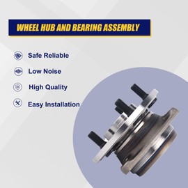 KUSATEC 513084 Front Wheel Bearing and Hub Assembly 2PCS Compatible with Jeep Cherokee 89-99/Comanche 90-92/Grand Wagoneer 93/Grand Cherokee 93-98/Wagoneer 90-99/TJ 97-99, 5 Lug without ABS