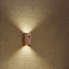 Step Light Wall Sconce Beech Wood Motion Dusk to Dawn