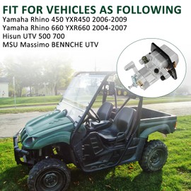 M MATI Rear Brake Caliper Assembly for Yamaha Rhino 450 YXR450 2006-2009 Rhino 660 YXR660 2004-2007 Hisun UTV 500 700 MSU Massimo BENNCHE UTV with Pads
