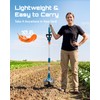 Seesii Cordless Tiller Cultivator, 20V Electric Tiller for Gardening