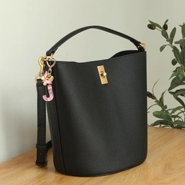 TYEOFWMN Initial Letter Keychain for Women Cute Pink Butterfly Heart Bag Charms for Women Handbags Accessories (J-Pink)