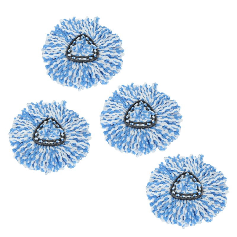 4Pcs Microfiber Rotating Mop Head 360 Spinning Triangular Mop Replacement