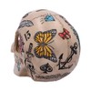 Nemesis Now Natural Bone Coloured Traditional, Tribal Tattoo Fund Skull,