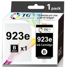 TG Imaging Compatible Ink Cartridge Replacement for 923e Black Ink Cartridge for Office Jet Pro 8130e 8135e 8138e 8139e 8120 8120e 8122e 8123 8130 Printers (1 Pack,1x Black)