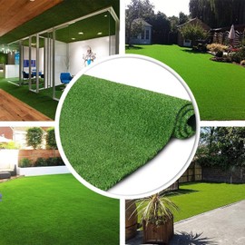 Goasis Lawn Artificial Grass Turf Lawn - 7FTX14FT(98 Square FT) Indoor Outdoor Garden Lawn Landscape Synthetic Grass Mat