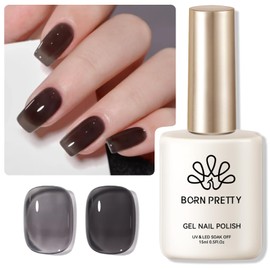 BORN PRETTY Jelly Black Gel Nail Polish Translucent Halloween Spider Nail Gel Soak Off Hema-Free Gel Polish U V Light Cure for Nail Art DIY 15ML